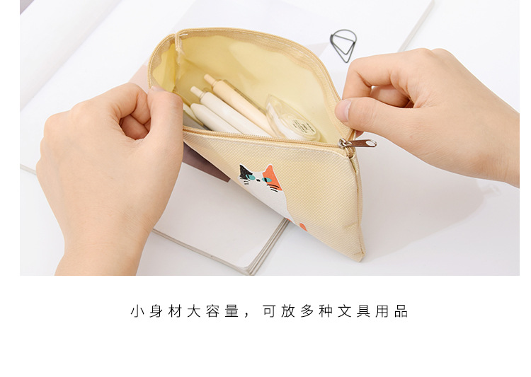 Cute cartoon Cute Kitty design pen bag large capacity student stationery bag creative goods storage bag wholesale Cute cartoon Cute Kitty design pen bag large capacity student stationery bag creative goods storage bag wholesale