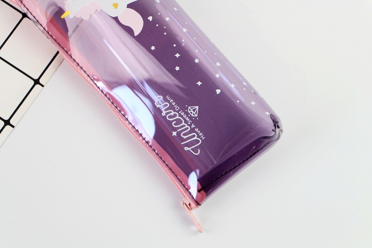 Unicorn clear pen bag ins hot style inverted trapezoid pen bag stationery bag Unicorn pen bag pvc pencil case Unicorn clear pen bag ins hot style inverted trapezoid pen bag stationery bag Unicorn pen bag pvc pencil case