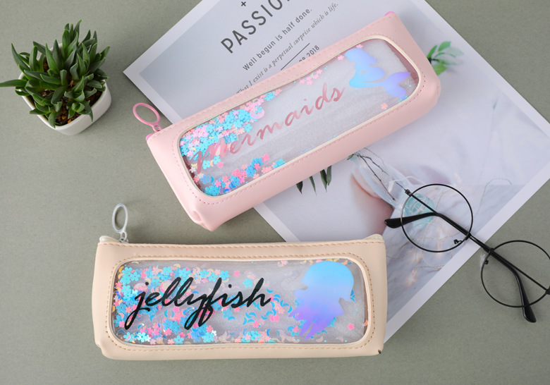 Such as wild shell pen bag mermaid pen bag PVC pu splicing pen bag cartoon pu splicing into oil quicksand pen bag Such as wild shell pen bag mermaid pen bag PVC pu splicing pen bag cartoon pu splicing into oil quicksand pen bag