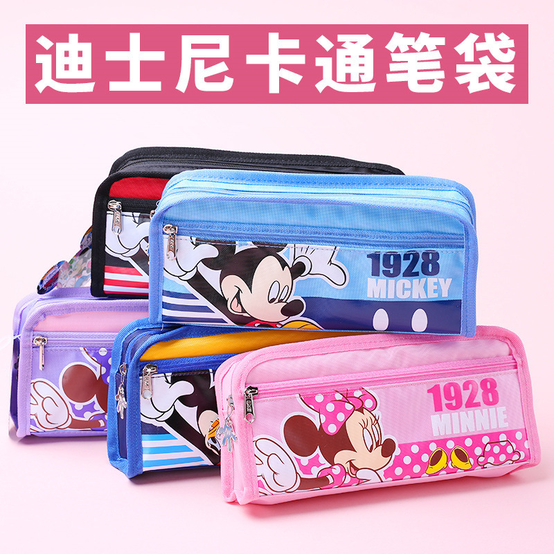 Sidney special price cartoon creative pen bag mickey pen bag large capacity student pen bag wholesale