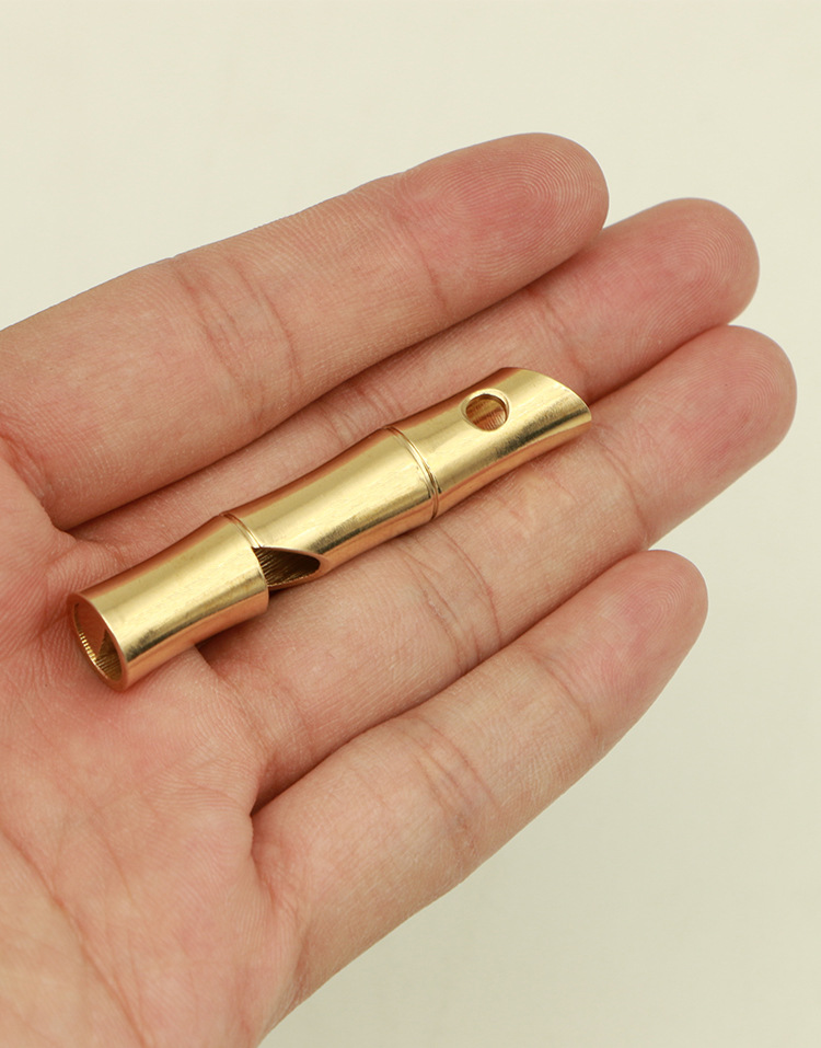 Brass Whistle Bamboo Whistle Pure Copper Metal Whistle Outdoor Survival EDC Whistle Brass Whistle Bamboo Whistle Pure Copper Metal Whistle Outdoor Survival EDC Whistle