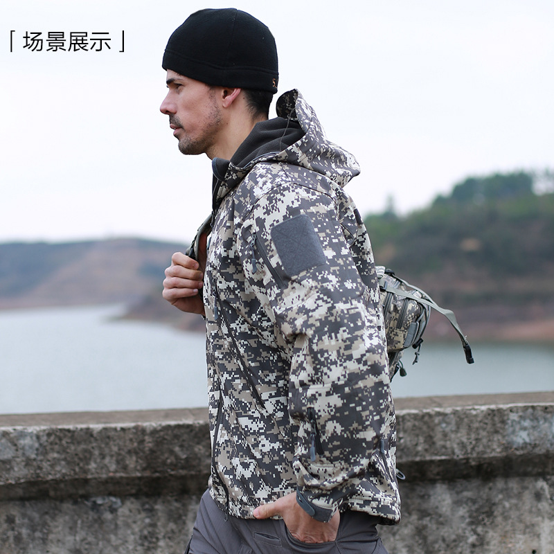 ESDY Outdoor CAMOUFLAGE Jacket Soft shell CAMOUFLAGE jacket for men&#039;s Winter Summer Windbreaker