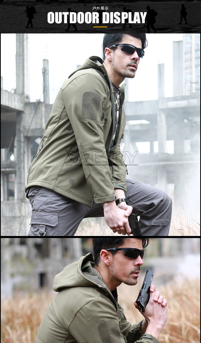 ESDY Outdoor CAMOUFLAGE Jacket Soft shell CAMOUFLAGE jacket for men's Winter Summer Windbreaker ESDY Outdoor CAMOUFLAGE Jacket Soft shell CAMOUFLAGE jacket for men's Winter Summer Windbreaker