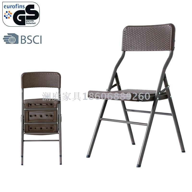 rattan folding chair HDPE plastic rental foldable portable plastic stackable chair