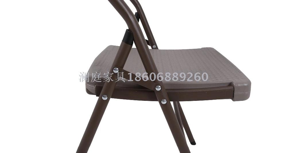 rattan folding chair HDPE plastic rental foldable portable plastic stackable chair