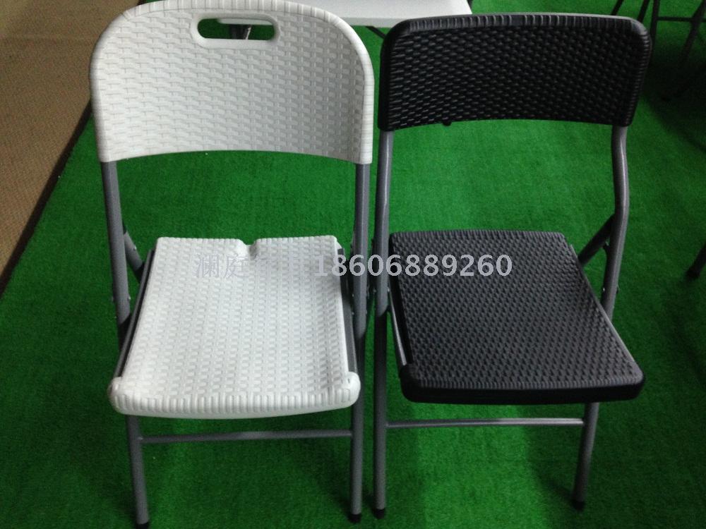 rattan folding chair HDPE plastic rental foldable portable plastic stackable chair