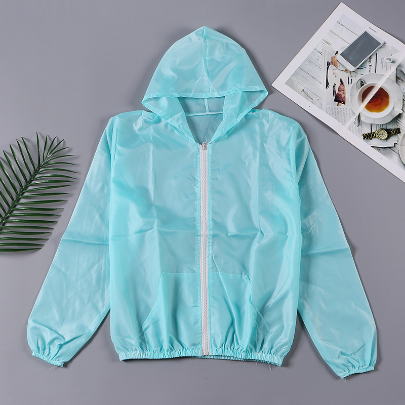 Summer Breathable Thin Solid Color Men&#039;s and Women&#039;s Outdoor Sports Jacket Travel Travel Hooded Sun-Proof Top