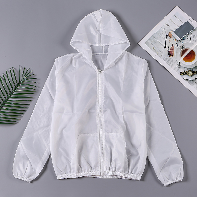 Summer Breathable Thin Solid Color Men&#039;s and Women&#039;s Outdoor Sports Jacket Travel Travel Hooded Sun-Proof Top