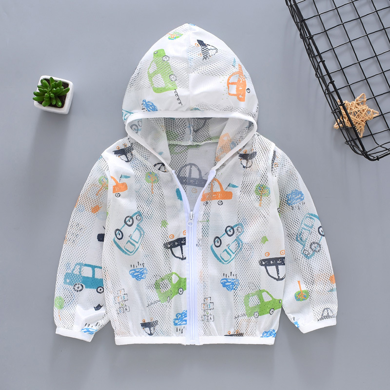 Lightweight Mesh Breathable Baby Summer Outdoor SunProtective Clothing Little Children&#039;s Clothing Skin Shell Jacket