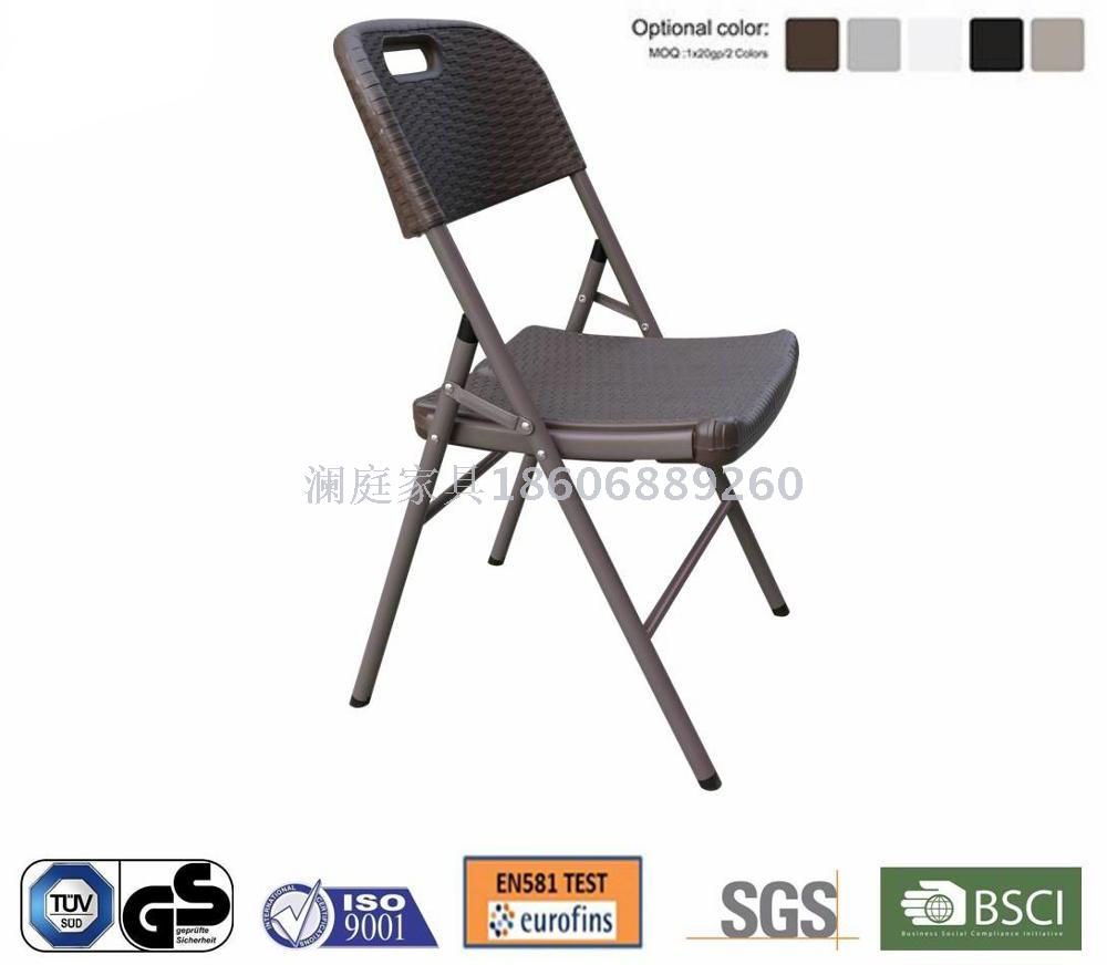 Heavy Duty Rattan Plastic Folding Chair Commercial Quality for Outdoor Events, hdpe plastic folding chair