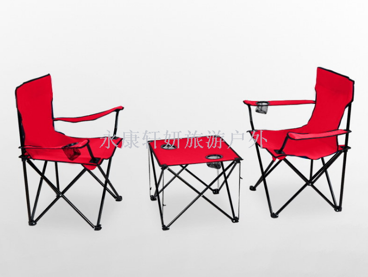 Folding chair armchair three-piece set of leisure table chair camping table chair beach chair set