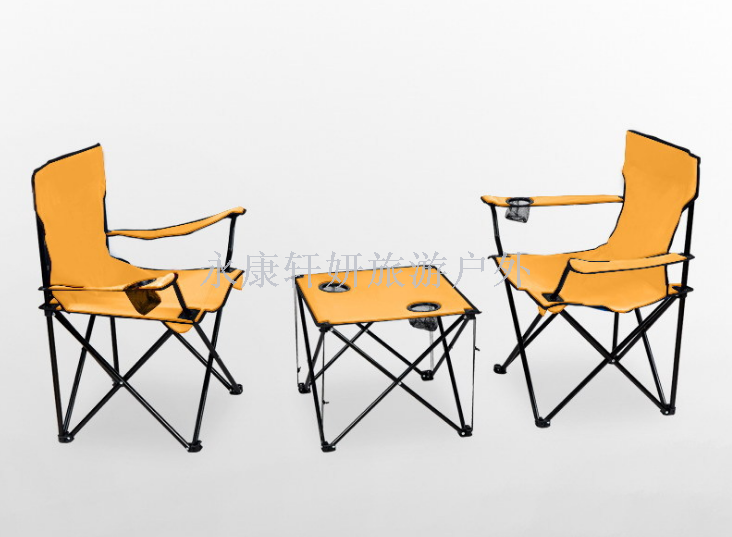 Folding chair armchair three-piece set of leisure table chair camping table chair beach chair set