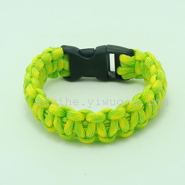 Stainless steel clasp bracelet, plastic buckle bracelet, survival cord bracelet