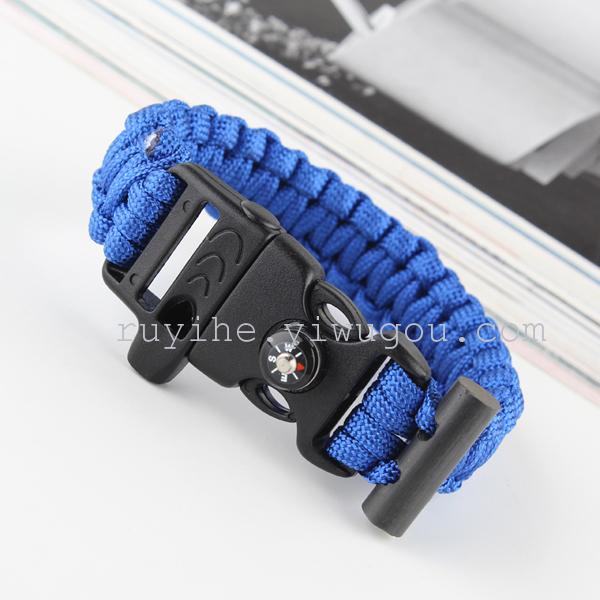 Stainless steel clasp bracelet, plastic buckle bracelet, survival cord bracelet