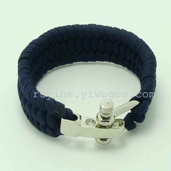 Stainless steel clasp bracelet, plastic buckle bracelet, survival cord bracelet