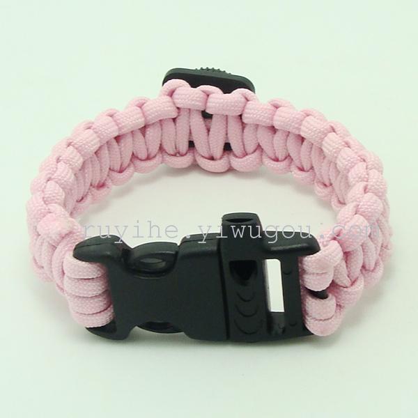 Stainless steel clasp bracelet, plastic buckle bracelet, survival cord bracelet