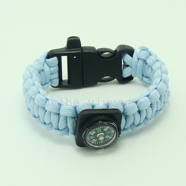 Stainless steel clasp bracelet, plastic buckle bracelet, survival cord bracelet