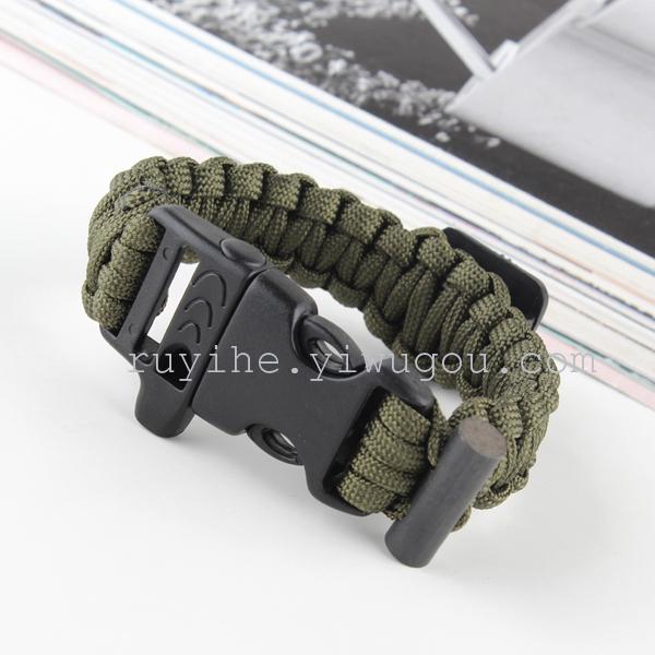 Stainless steel clasp bracelet, plastic buckle bracelet, survival cord bracelet