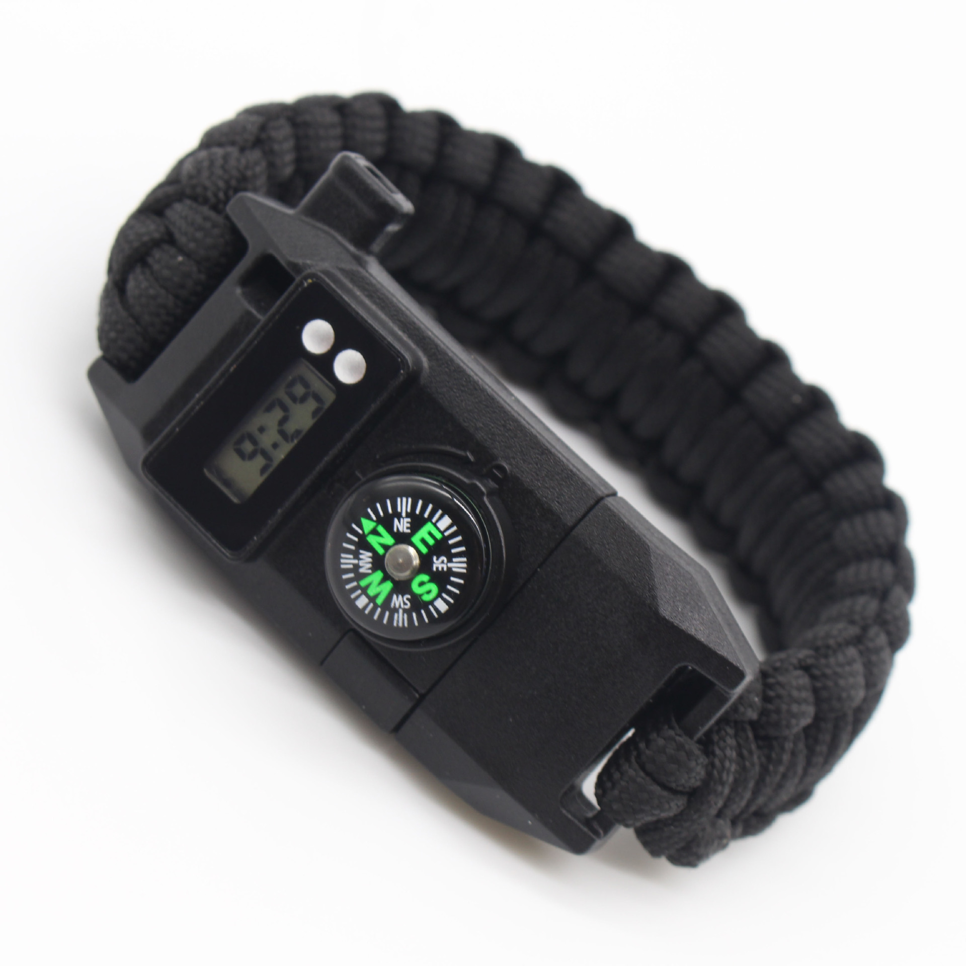Cord Woven Survival Firestone Compass Watch Outdoor MultiFunctional SevenCore Parachute Cord Woven Bracelet Watch