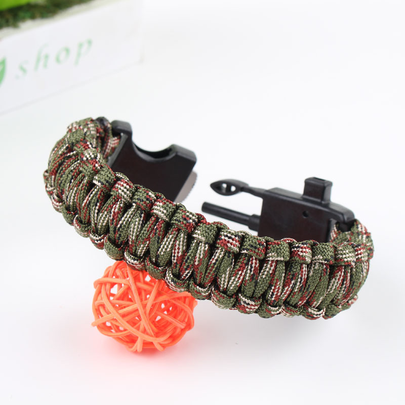 Survival Bracelet MultiFunction FiveinOne MultiFunction Outdoor Umbrella Rope Camping Adventure SevenCore Rescue Rope