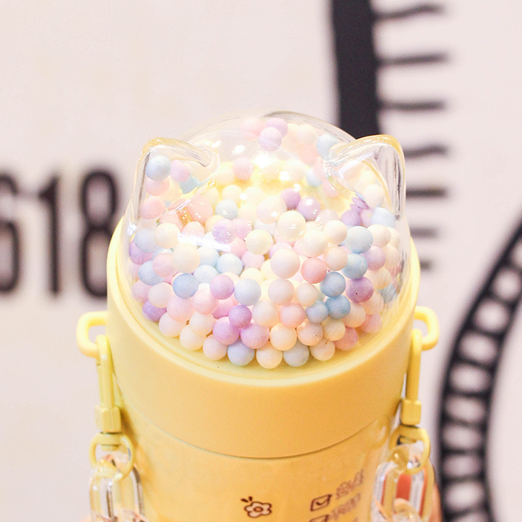 Creative 304 Stainless Steel Vacuum Cup Girls Outdoor Paracord Survival Bracelet Macaron Bubble Ball Portable Water Cup
