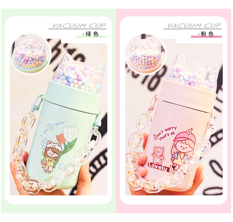 Creative 304 Stainless Steel Vacuum Cup Girls Outdoor Paracord Survival Bracelet Macaron Bubble Ball Portable Water Cup Creative 304 Stainless Steel Vacuum Cup Girls Outdoor Paracord Survival Bracelet Macaron Bubble Ball Portable Water Cup
