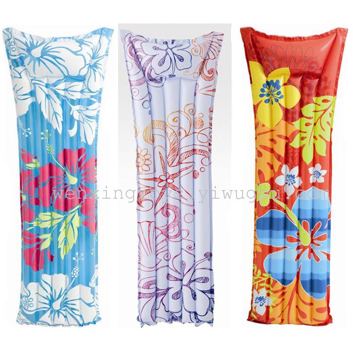 Floating row inflatable sleeping pad printing bed beach mat inflatable water bed cushion Floating row inflatable sleeping pad printing bed beach mat inflatable water bed cushion