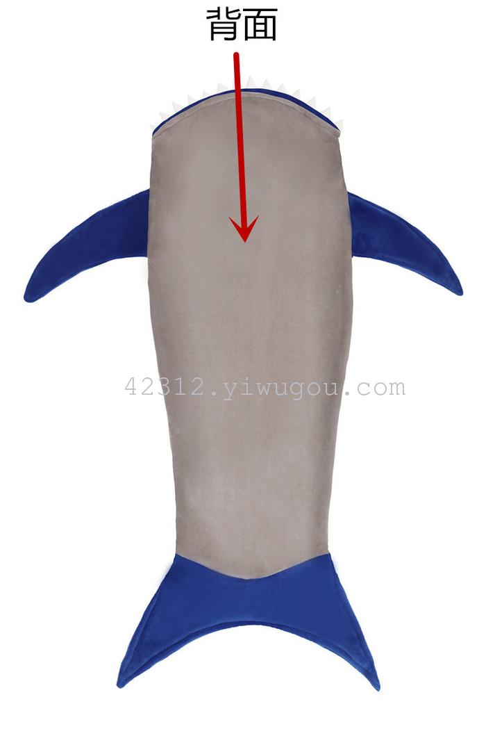 Hot baby boys and girls flannel sleeping bag children cartoon shark's tail