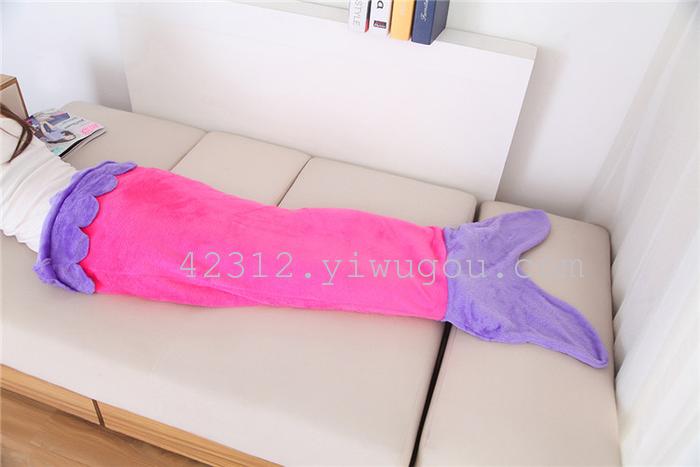 Hot baby boys and girls flannel sleeping bag children cartoon shark's tail