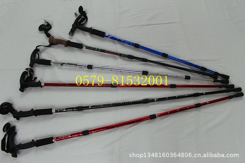 4 compass alpenstock ski sticks with light aluminum trekking poles