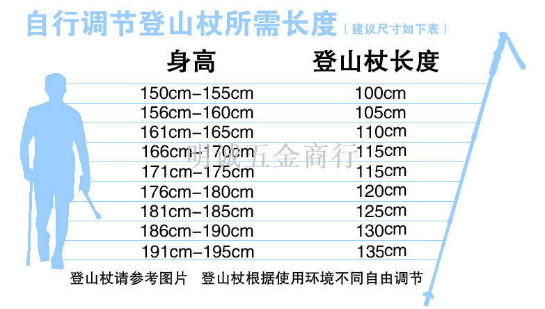 Three-section aluminum trekking pole cane walking stick t bent shank ultra light travel outdoor old hiking sticks