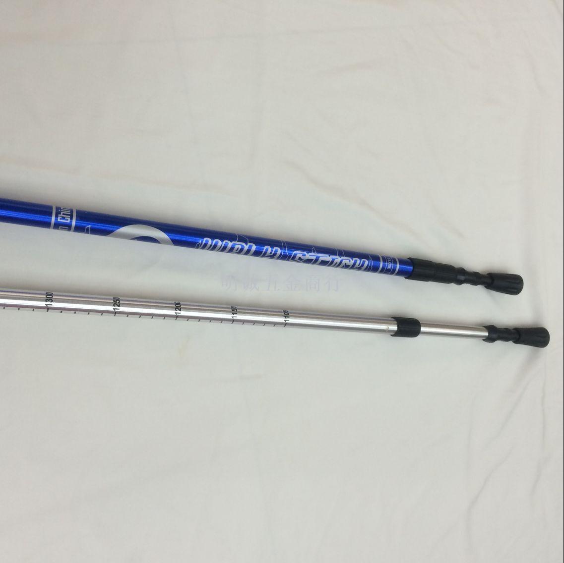 Three-section aluminum trekking pole cane walking stick t bent shank ultra light travel outdoor old hiking sticks