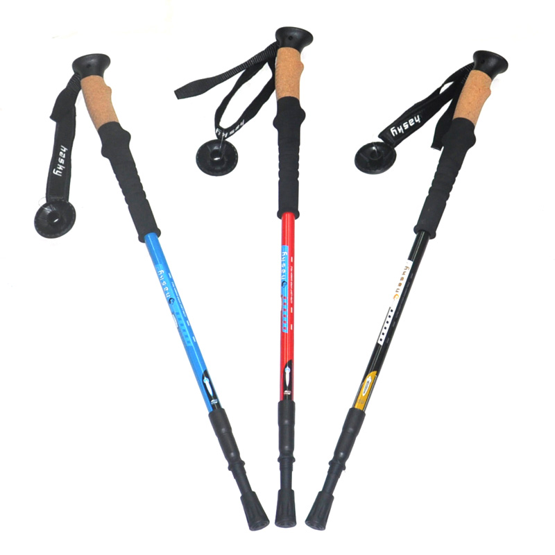 Outdoor Alpenstock Carbon trekking pole mountaineering sticks 3parts