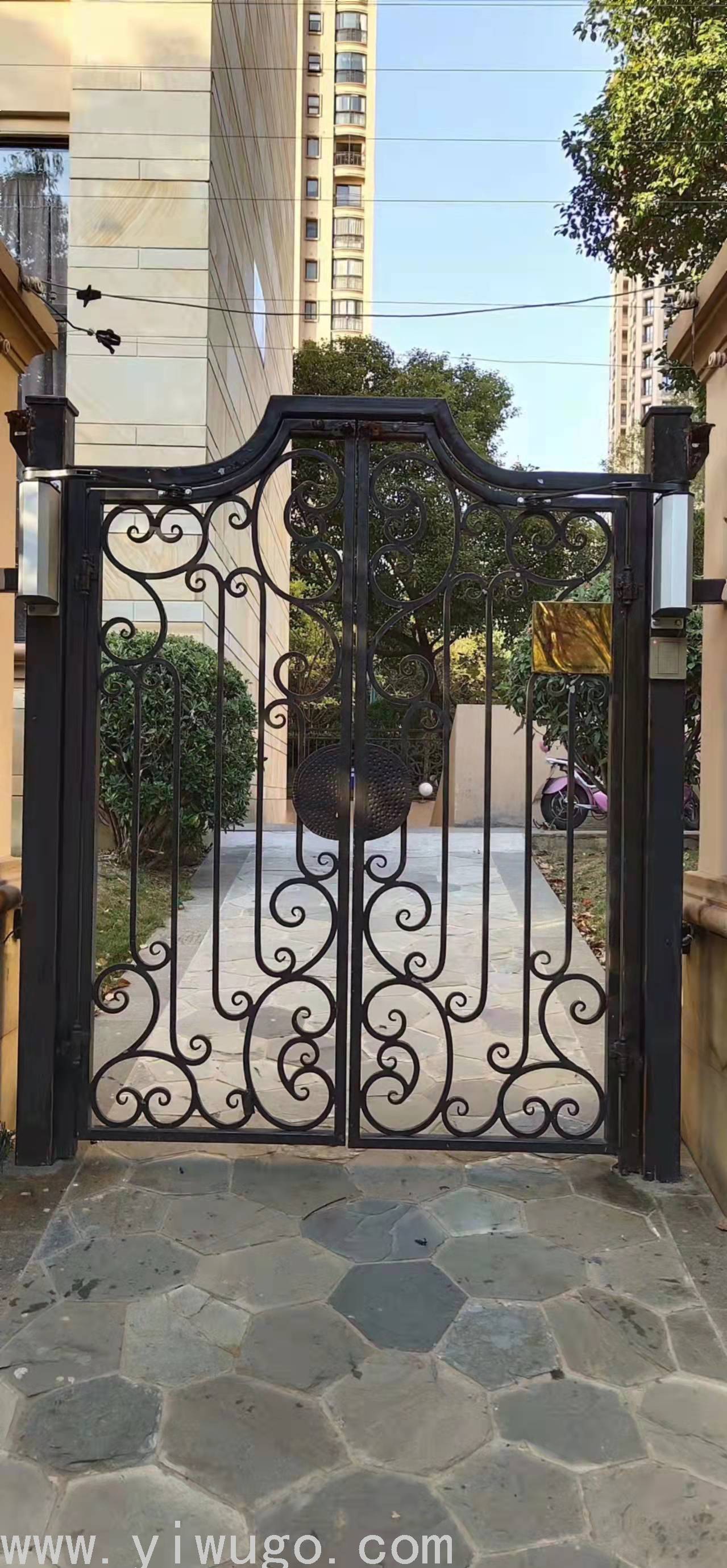 Community Forging Ironwork Gate Electric Remote Control Iron Gate Anti-Theft Door Courtyard Entry Door New Iron Door