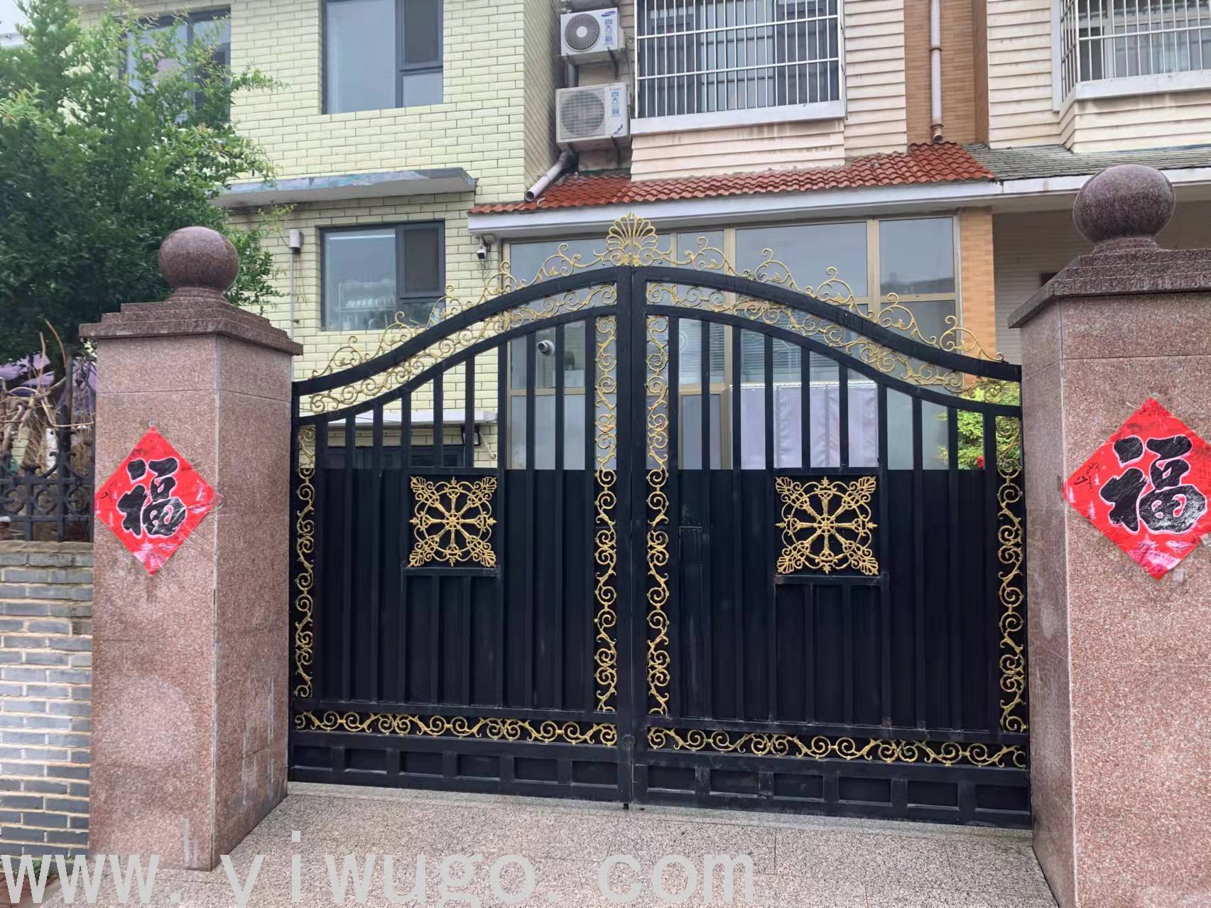 Community Forging Ironwork Gate Electric Remote Control Iron Gate Anti-Theft Door Courtyard Entry Door New Iron Door