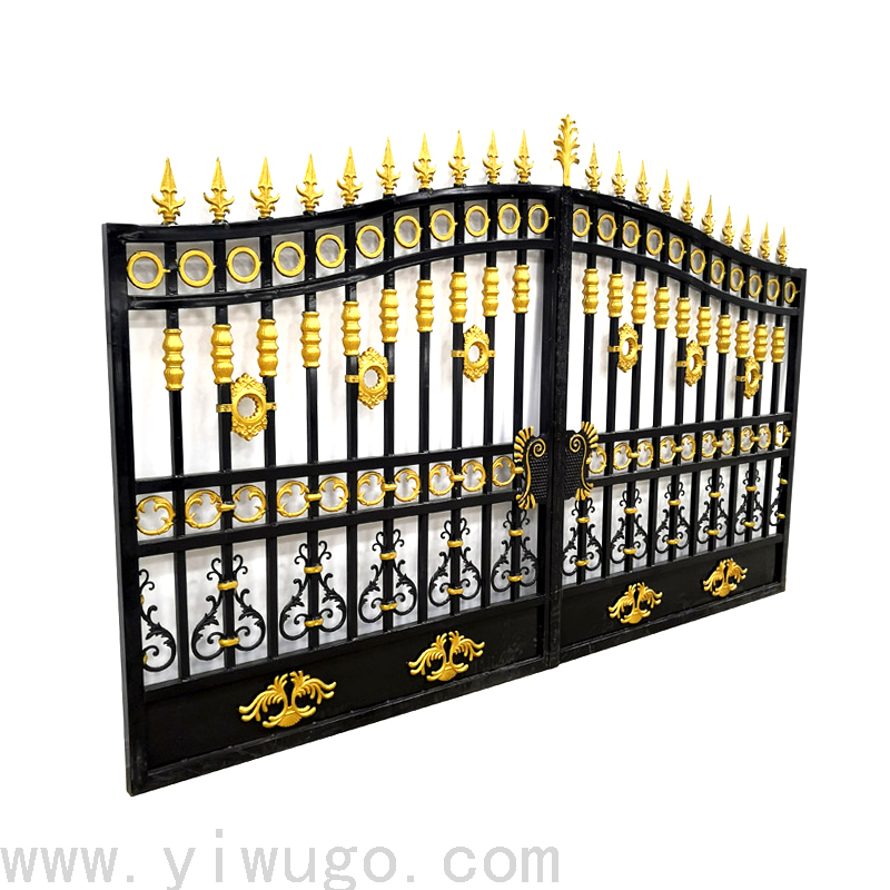 Community Forging Ironwork Gate Electric Remote Control Iron Gate Anti-Theft Door Courtyard Entry Door New Iron Door