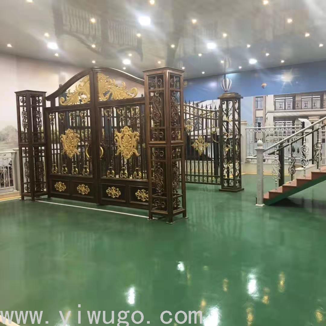 Community Forging Ironwork Gate Electric Remote Control Iron Gate Anti-Theft Door Courtyard Entry Door New Iron Door