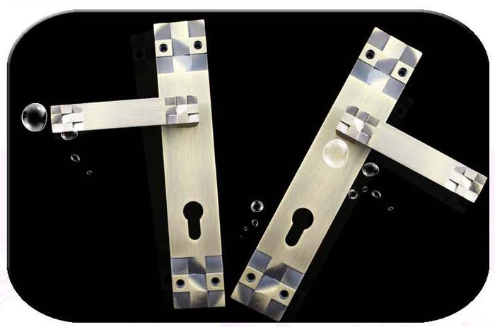 KENYOS direct European zinc alloy bronze door handle door lock panel Honggu copper blue