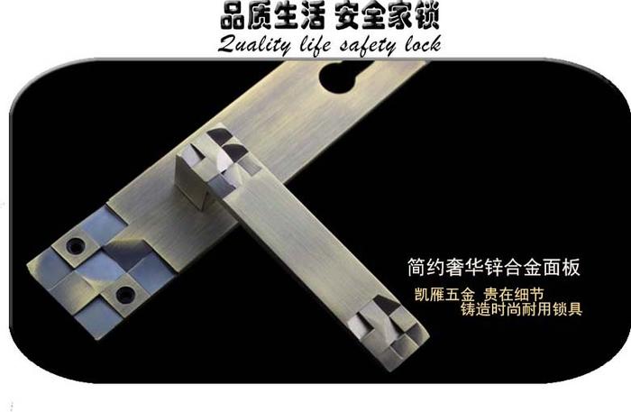KENYOS direct European zinc alloy bronze door handle door lock panel Honggu copper blue