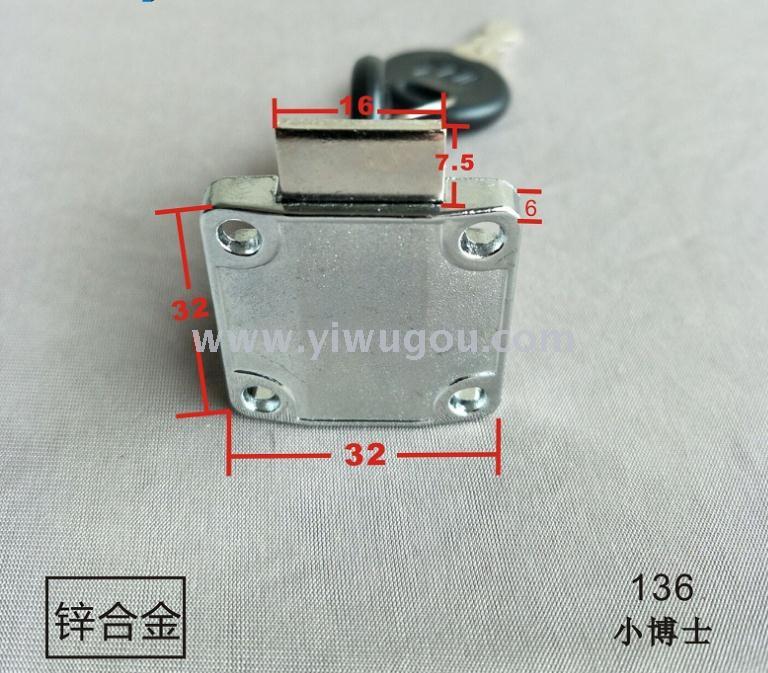 Wholesale supply zhengpin no. 136-19(large floor) drawer lock zinc alloy cabinet door lock.