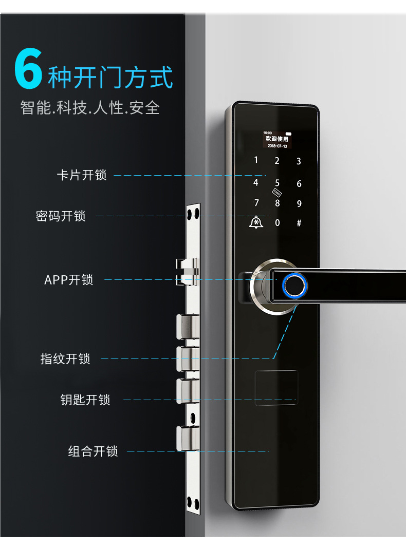 Cardolia Graffiti Pass Lock Anti-Theft Smart Door Lock Automatic Password Electronic Home Smart Fingerprint Lock Cardolia Graffiti Pass Lock Anti-Theft Smart Door Lock Automatic Password Electronic Home Smart Fingerprint Lock