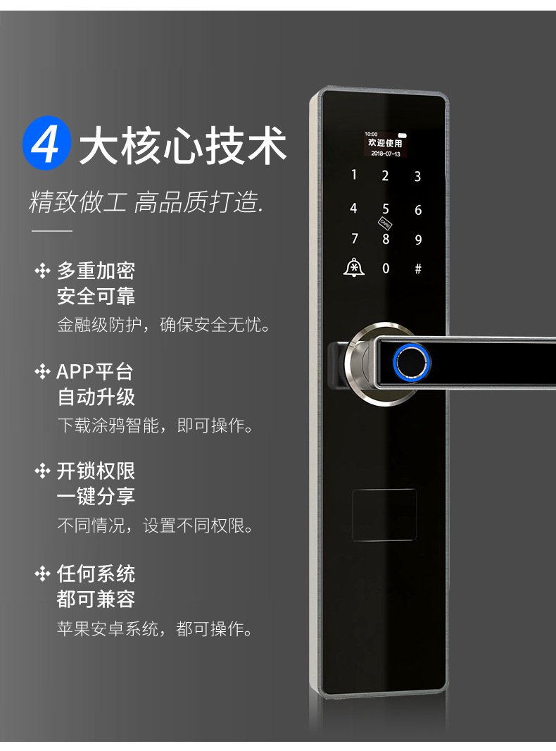 Cardolia Graffiti Pass Lock Anti-Theft Smart Door Lock Automatic Password Electronic Home Smart Fingerprint Lock Cardolia Graffiti Pass Lock Anti-Theft Smart Door Lock Automatic Password Electronic Home Smart Fingerprint Lock