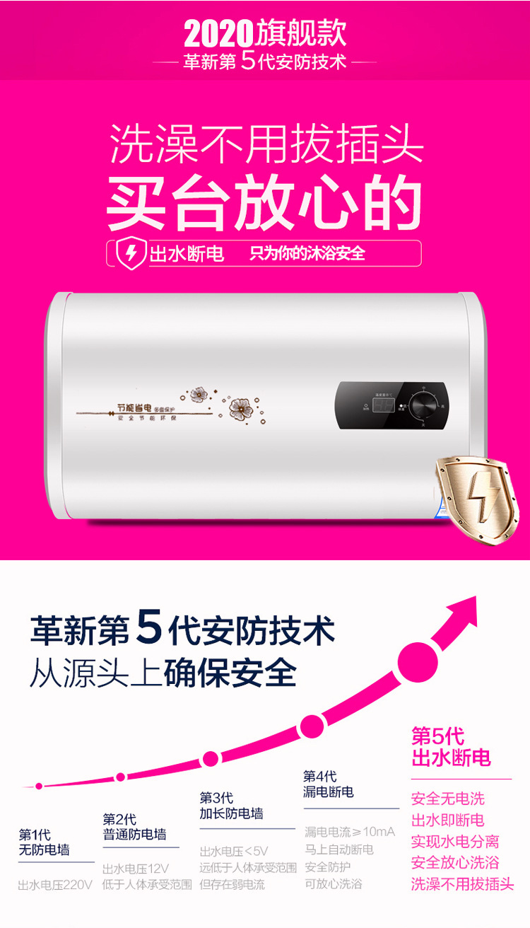 QuickHeating Electric Water Heater Intelligent Frequency Conversion Water Storage Demand Water Heaters Bath Machine