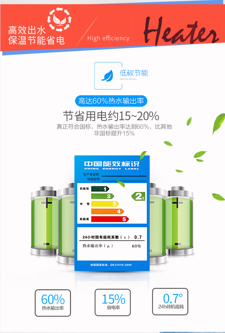 QuickHeating Electric Water Heater Intelligent Frequency Conversion Water Storage Demand Water Heaters Bath Machine
