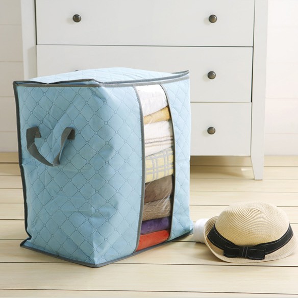 Small bamboo charcoal non-woven quilt storage bag for clothes bags clothing dust bag can be used as a finishing bag