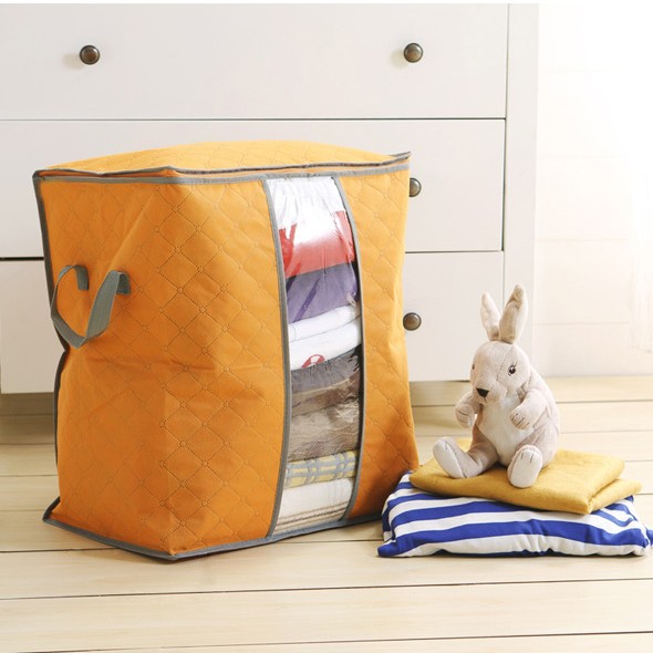 Small bamboo charcoal non-woven quilt storage bag for clothes bags clothing dust bag can be used as a finishing bag