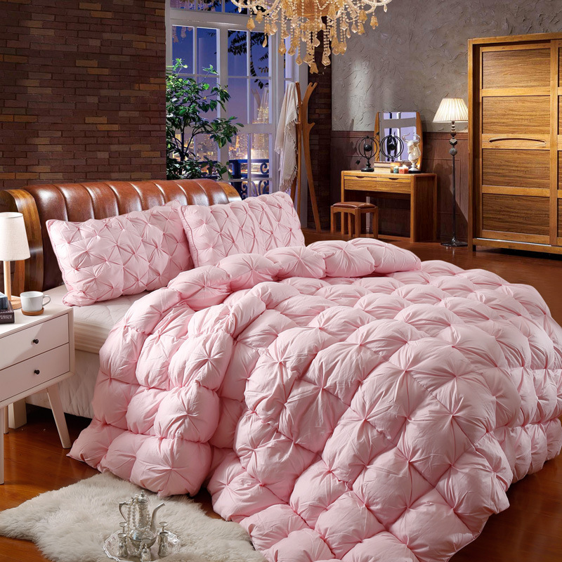 New Pure Cotton Satin French Twisted Duvet Autumn &amp; Winter Quilt 95 Goose down Duvet Hong Kong Crocodile