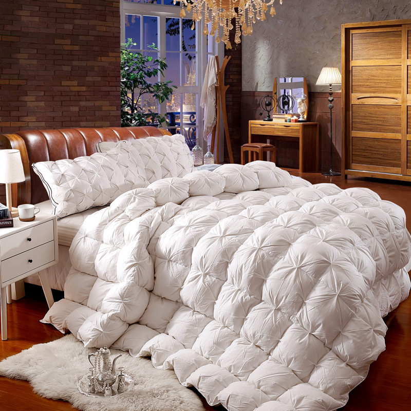 New Pure Cotton Satin French Twisted Duvet Autumn &amp; Winter Quilt 95 Goose down Duvet Hong Kong Crocodile