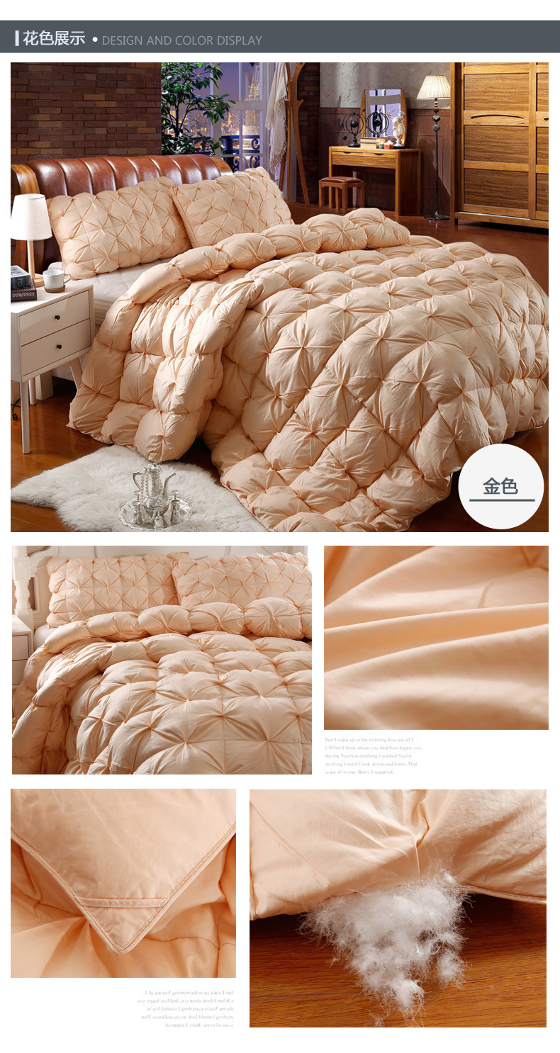 New Pure Cotton Satin French Twisted Duvet Autumn & Winter Quilt 95 Goose down Duvet Hong Kong Crocodile