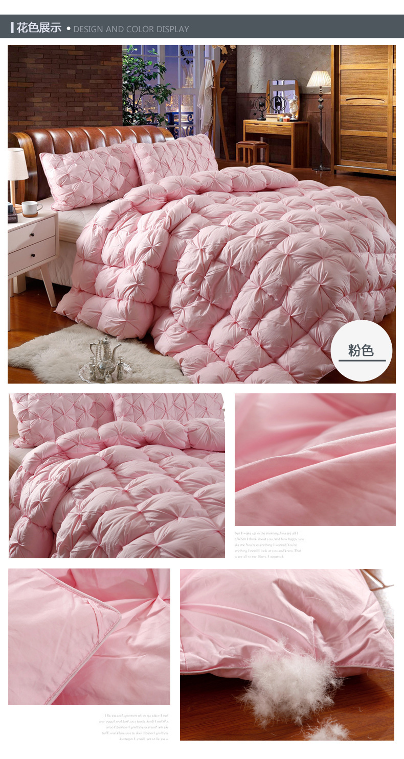 New Pure Cotton Satin French Twisted Duvet Autumn & Winter Quilt 95 Goose down Duvet Hong Kong Crocodile